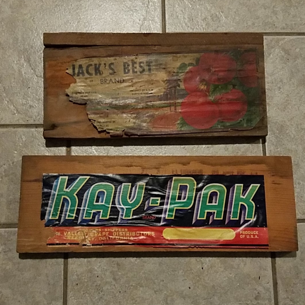 2 Produce Crate Advertising Tomatoes Vintage